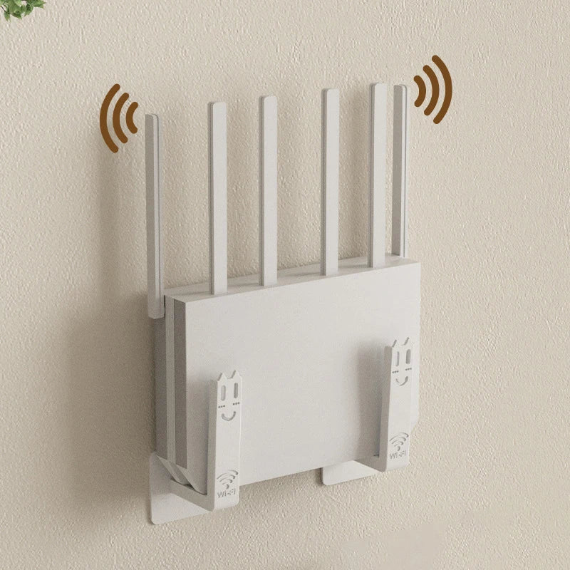 2Pcs Storage rack Router Rack Wall-mounted Storage Box Socket Strip Holder Bracket Punch-free Bracket